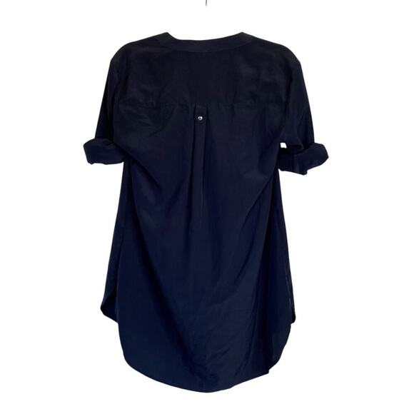 ANTHROPOLOGIE Zoa New York Navy Blue Shirt Collared Office Professional Size XS - Picture 2 of 7